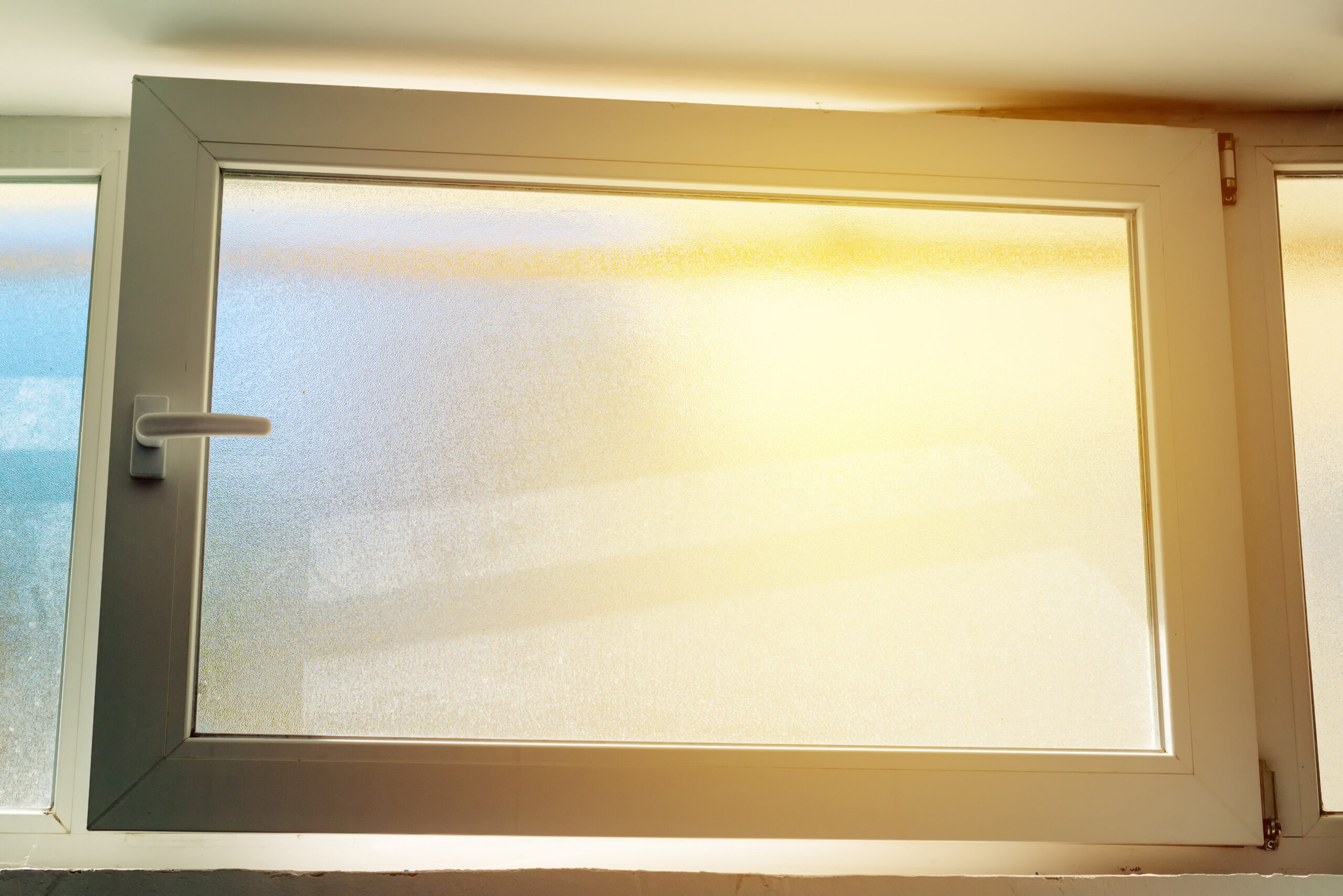 Open PVC basement window